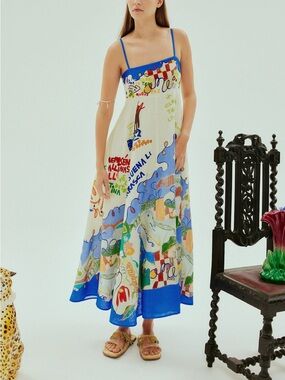NWOT Alemais Nadia Linen Sundress US4